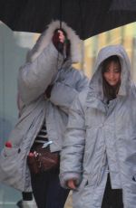 JENNA-LOUISE COLEMAN on the Set of Dr Who in Cardiff