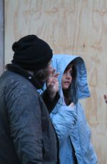 JENNA-LOUISE COLEMAN on the Set of Dr Who in Cardiff