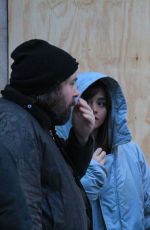 JENNA-LOUISE COLEMAN on the Set of Dr Who in Cardiff
