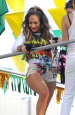 JENNIFER LOPEZ on the Set of Fifa World Cup Music Video in Fort Lauderdale