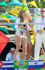 JENNIFER LOPEZ on the Set of Fifa World Cup Music Video in Fort Lauderdale