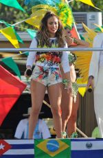 JENNIFER LOPEZ on the Set of Fifa World Cup Music Video in Fort Lauderdale