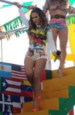 JENNIFER LOPEZ on the Set of Fifa World Cup Music Video in Fort Lauderdale