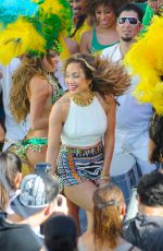 JENNIFER LOPEZ on the Set of Fifa World Cup Music Video in Fort Lauderdale