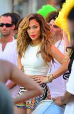 JENNIFER LOPEZ on the Set of Fifa World Cup Music Video in Fort Lauderdale