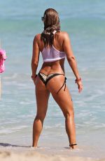 JENNIFER NICOLE LEE at a Photshoot on the Beach in Miami