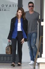 JESSICA ALBA and Cash Warren Leaves Barneys New York in Beverly Hills
