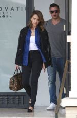 JESSICA ALBA and Cash Warren Leaves Barneys New York in Beverly Hills