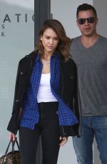 JESSICA ALBA and Cash Warren Leaves Barneys New York in Beverly Hills