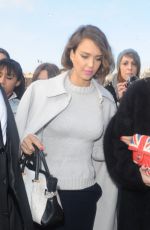 JESSICA ALBA Arrives at Nina Ricci Fashion Show in Paris