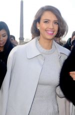 JESSICA ALBA Arrives at Nina Ricci Fashion Show in Paris