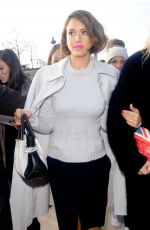 JESSICA ALBA Arrives at Nina Ricci Fashion Show in Paris