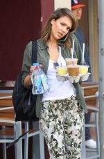 JESSICA ALBA at a Coffee Bean in Beverly Hills