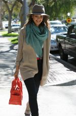 JESSICA ALBA Going to a Business Meeting in Westwood
