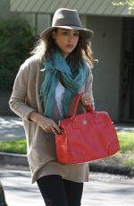 JESSICA ALBA Going to a Business Meeting in Westwood