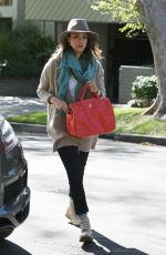JESSICA ALBA Going to a Business Meeting in Westwood