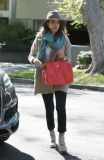 JESSICA ALBA Going to a Business Meeting in Westwood