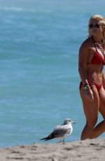 JILL MARTIN in Bikini on the Beach in Miami
