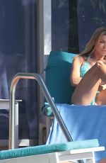 JOANNA KRUPA in Bikini at Pool on Her Home in Miami