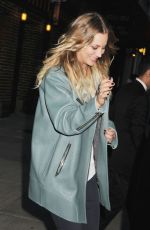 KALEY CUOCO Arrives at The Late Show with David Letterman in New York