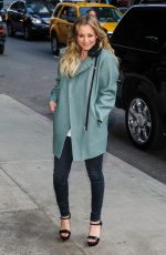 KALEY CUOCO Arrives at The Late Show with David Letterman in New York