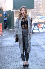KATIE CASIDY Arrives at Lincoln Centre During Mmercedes-Benz Fashion Week in new York