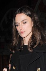 KEIRA KNIGHTLEY at St. Pancras Station in London