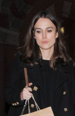 KEIRA KNIGHTLEY at St. Pancras Station in London
