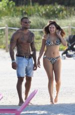 KELLY BROOK in Bikini at a Beach in Miami