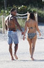 KELLY BROOK in Bikini at a Beach in Miami
