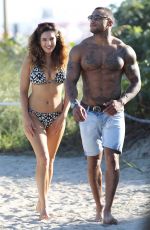 KELLY BROOK in Bikini at a Beach in Miami