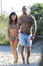 KELLY BROOK in Bikini at a Beach in Miami