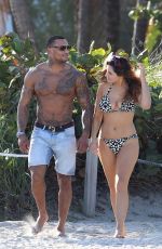 KELLY BROOK in Bikini at a Beach in Miami