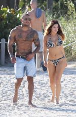 KELLY BROOK in Bikini at a Beach in Miami