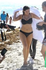 KELLY BROOK in Bikinis at a Photoshoot on the Beach in Miami