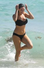 KELLY BROOK in Bikinis at a Photoshoot on the Beach in Miami