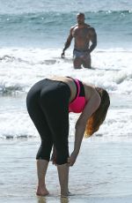 KELLY BROOK in Tight Spandex at Venice Beach