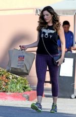 KELLY BROOK Leaves a gGym in West Hollywood
