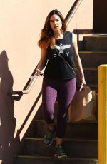 KELLY BROOK Leaves a gGym in West Hollywood