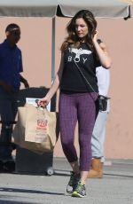 KELLY BROOK Leaves a gGym in West Hollywood