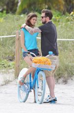 KENDRA SPEARS at a Photoshoot on the Beach in Miami