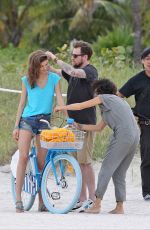 KENDRA SPEARS at a Photoshoot on the Beach in Miami