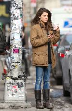 KERI RUSSELL Out and About in Soho