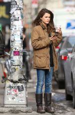 KERI RUSSELL Out and About in Soho
