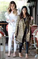 KHLOE and KOURTNEY KARDASHIAN on the Leo&Lily in Woodland Hills