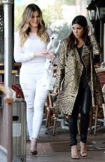 KHLOE and KOURTNEY KARDASHIAN on the Leo&Lily in Woodland Hills