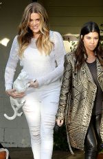 KHLOE and KOURTNEY KARDASHIAN on the Leo&Lily in Woodland Hills