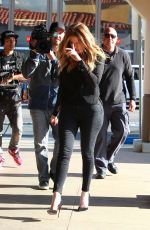 KIM< KOURTHEY and KHLOE KARDASHIAN on the Set of Keep Up With the Kardashians