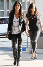 KIM< KOURTHEY and KHLOE KARDASHIAN on the Set of Keep Up With the Kardashians