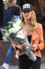 KIMBERLY GARNER in Jeans at a Flowers Shop in London